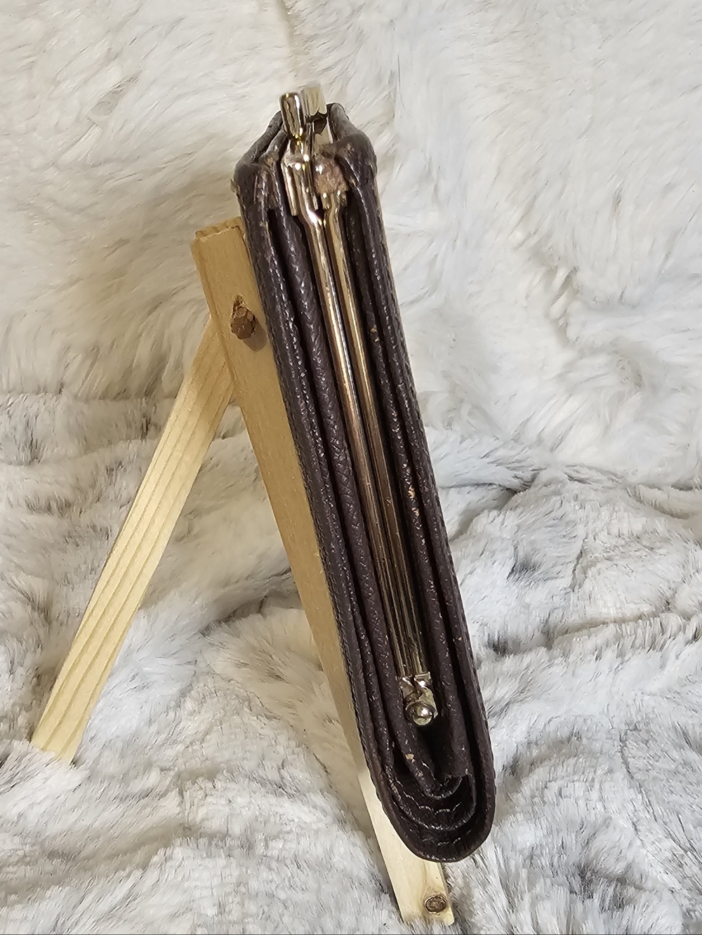 Burberry Beige and Brown Plaid Compact Kiss Wallet - Picture 4 of 14